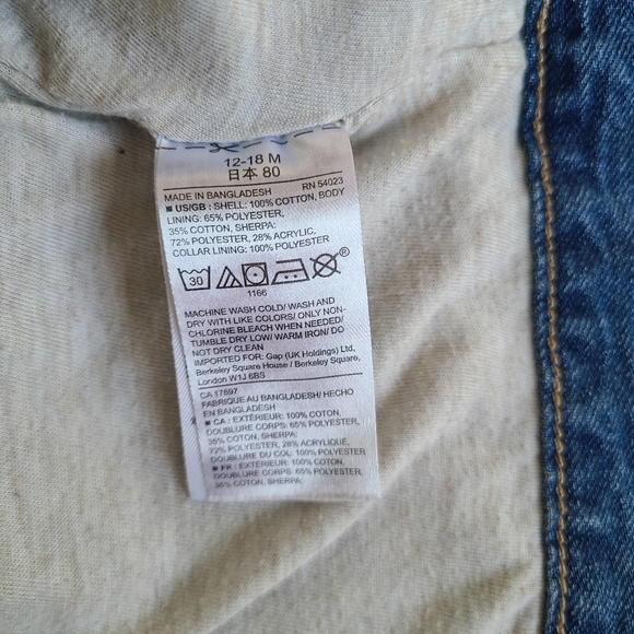 Gap Toddler Denim Jacket 12-18M - Picture 4 of 4